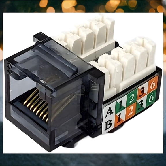 Cat5e Keystone Jack 90 degree Black--R.J. Enterprises ($18.75 for 25 Pcs)
