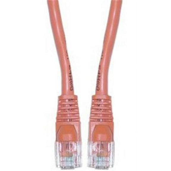Cat5e Orange Ethernet Crossover Cable, Snagless Molded Boot, 14 foot