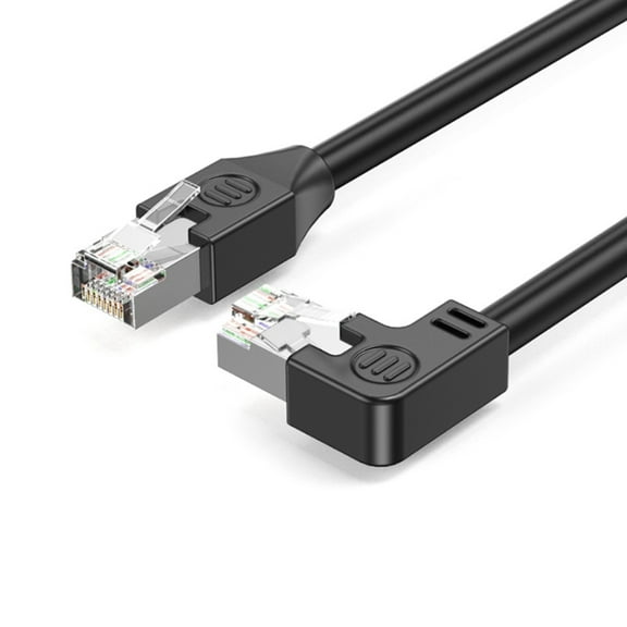 Cat5e RJ45 Ethernet Cable with Left Right Bend Cat5e Ethernet Networking Cord Up to 100Mbps for Home Offices Use