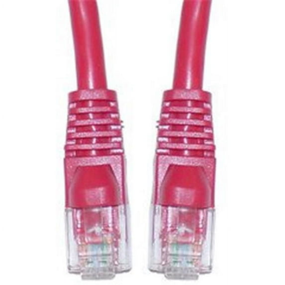 Cat5e Red Ethernet Crossover Cable Snagless Molded Boot 25 foot