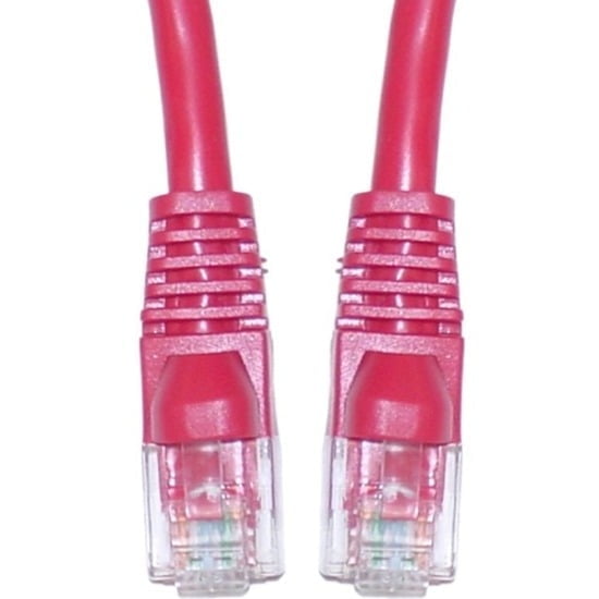 Cat5e Red Ethernet Patch Cable, Snagless/Molded Boot, 4 foot