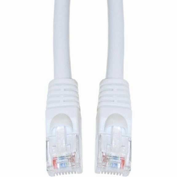 Cat5e White Ethernet Patch Cable, Snagless/Molded Boot, 150 foot