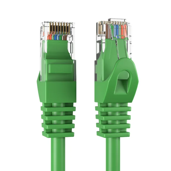 Cat6 30-Pack of 10FT Network Ethernet Patch Cable, 550Mhz Internet Wire, For Router, Modem, PC, Laptop, TVs, Printer Cord, Consoles, Copper-Clad Aluminum, Green, Cables Direct Online