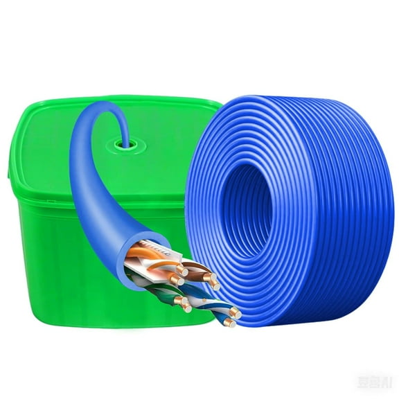 Cat6 300ft CCA Ethernet Cable Bulk, 23AWG UTP for DIY Smart Home/Online School/Basic Security Cameras,WiFi Routers Non-Plenum(300ft,Utp cat6e cca)