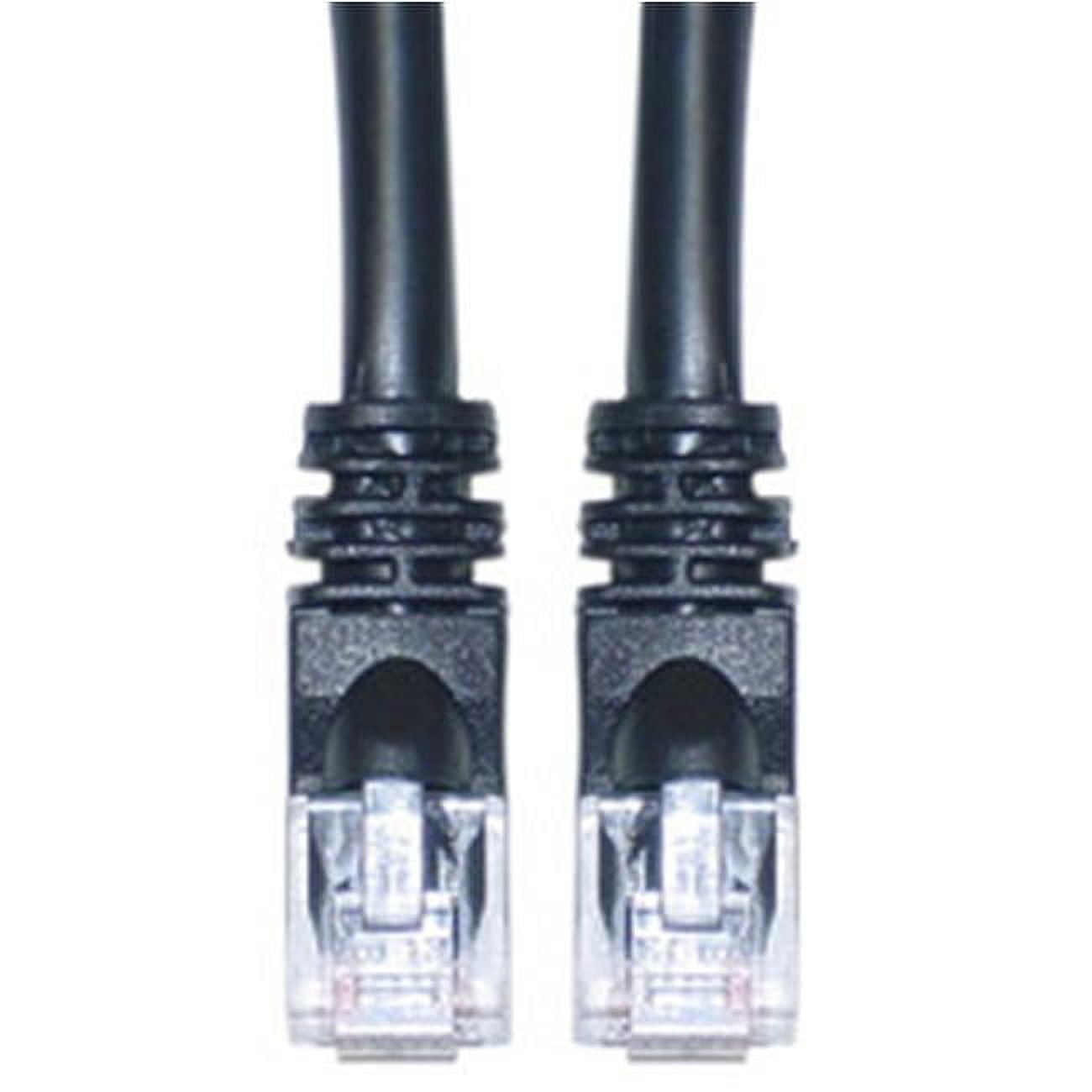 Cat6 Black Ethernet Patch Cable  Snagless Molded Boot  14 foot