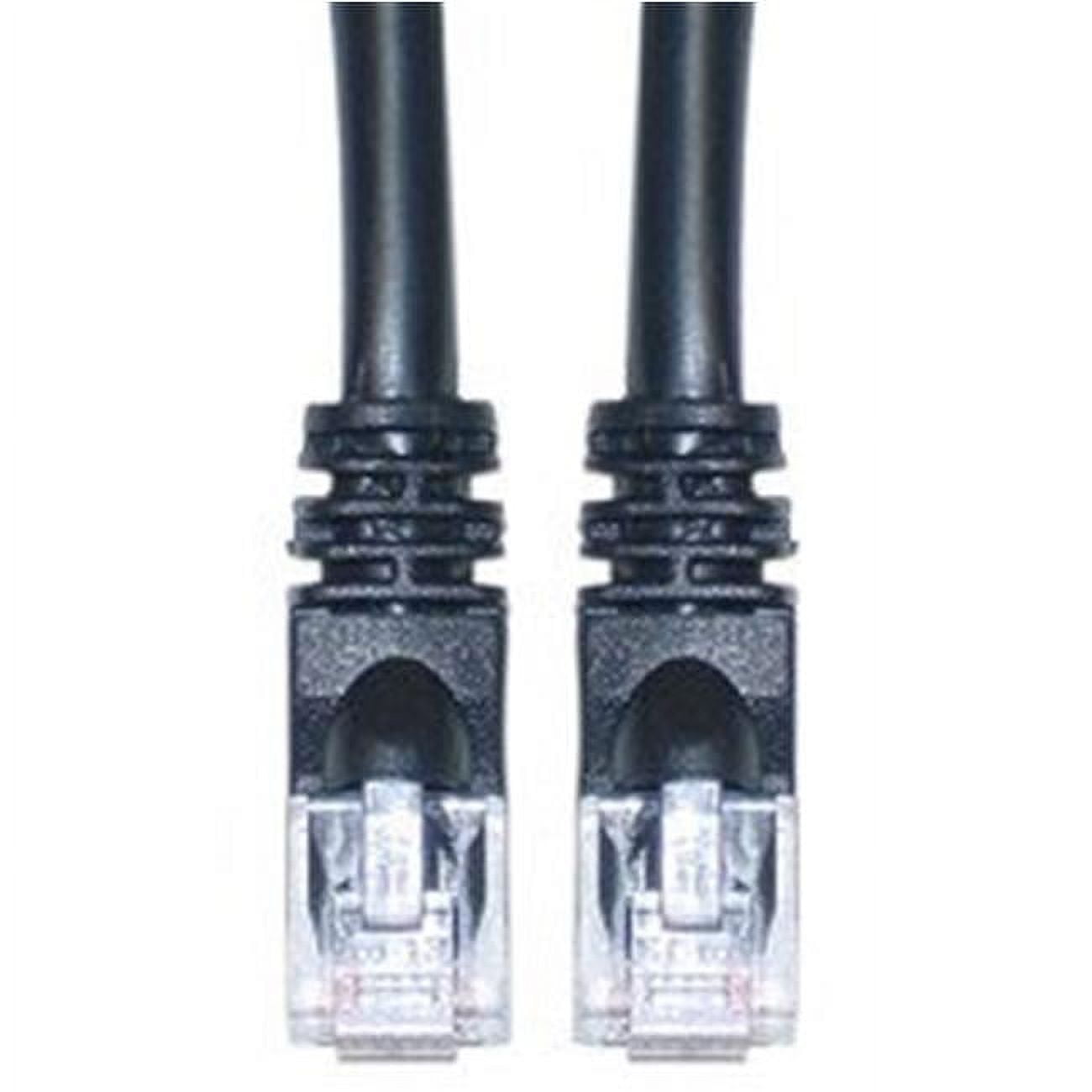 Cat6 Black Ethernet Patch Cable  Snagless Molded Boot  25 foot