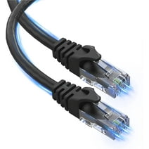 Cat6 Ethernet Cable, 25 ft - RJ45, LAN, UTP CAT 6, Network Cord, Patch, Internet Cable xbox PS PC - 25 Feet - Black