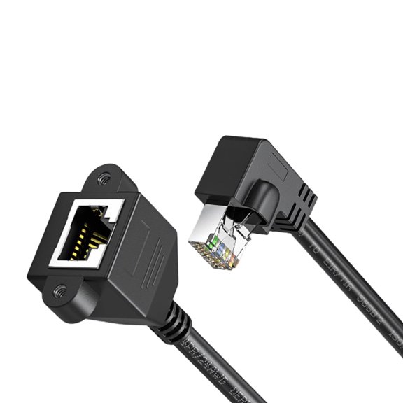 Laikoutd Cat6 Ethernet Extension Cable RJ45 Rj45 Adapter With Multiple Angled Option Shielded Connectors Compatible Cat5e Cat5