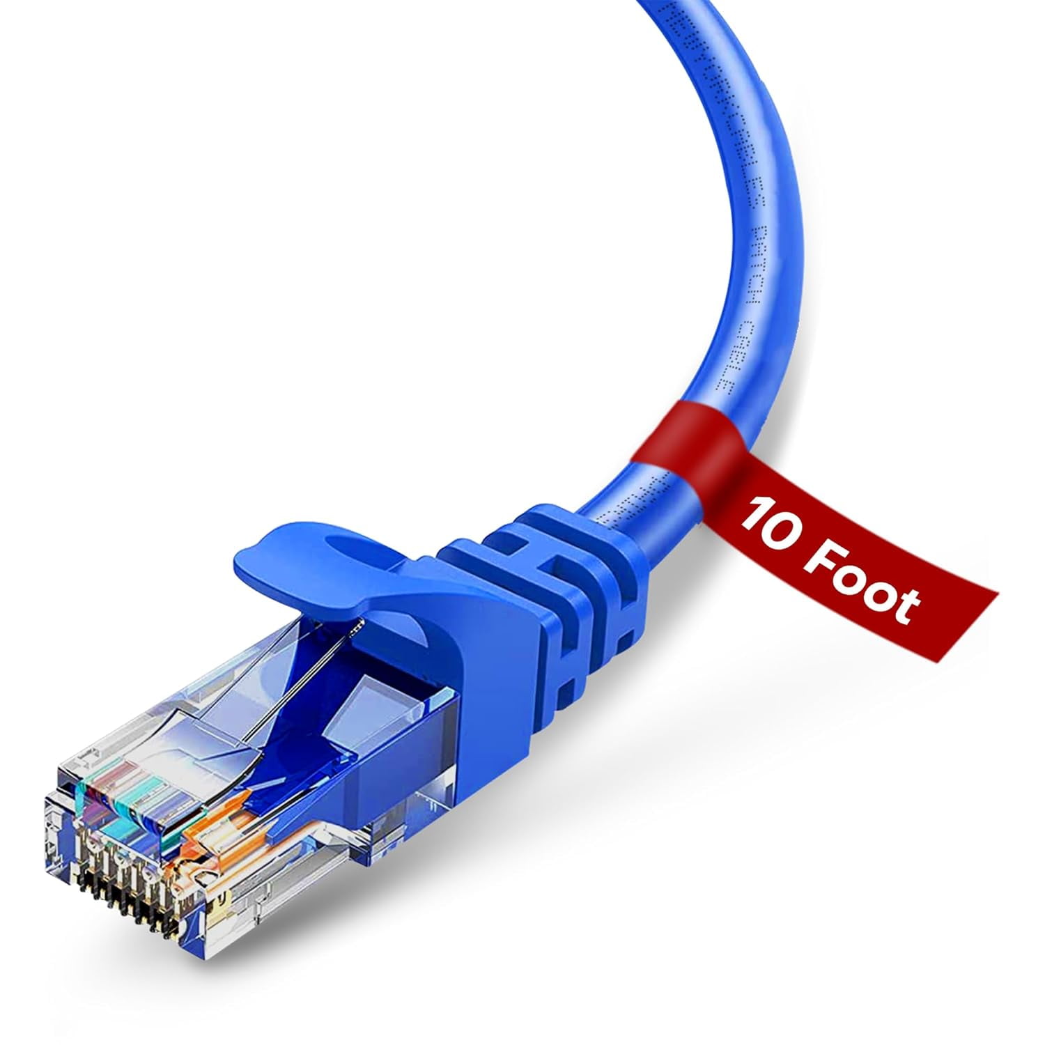 Cat6 Ethernet Patch Cable, 10ft (1 Pack), 10Gbps, 550MHz, Blue