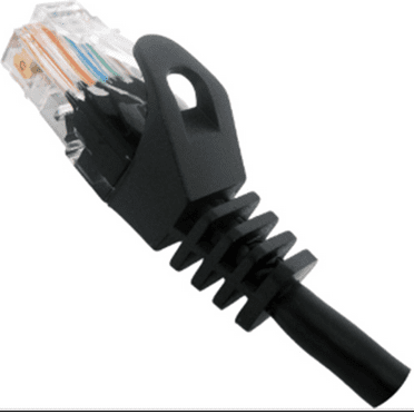 Cat6 Ethernet Patch Cable Black 5ft, 550MHZ UTP 24 AWG Bare Copper Molded Snagless Ferrari Boot Network Patch Cable with Connector – High-Speed Internet Cable LAN Wire for Computer Networks
