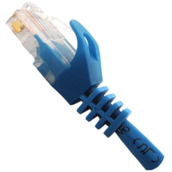 Cat6 Ethernet Patch Cable Blue 1ft – 550MHz UTP 24AWG Bare Copper, Molded Snagless RJ45 Connector – High-Speed LAN Wire for Home & Office Networks