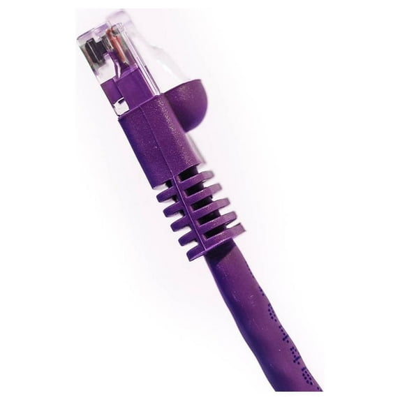 Cat6 Ethernet Patch Cable Purple 7ft, 550MHZ UTP 24 AWG Bare Copper Molded Snagless Half-Moon Boot Network Patch Cable with Connector – High-Speed Internet Cable LAN Wire for Computer Networks