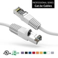 thumbnail image 1 of Cat6 Ethernet Patch Cable White 75ft, 550MHZ UTP 24 AWG Bare Copper Molded Snagless Half-Moon Boot Network Patch Cable with Connector – High-Speed Internet Cable LAN Wire for Computer Networks, 1 of 8
