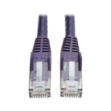Cat6 Gigabit Ethernet Snagless Molded Patch Cable UTP RJ45 M & 550Mhz, Purple - 50 ft.