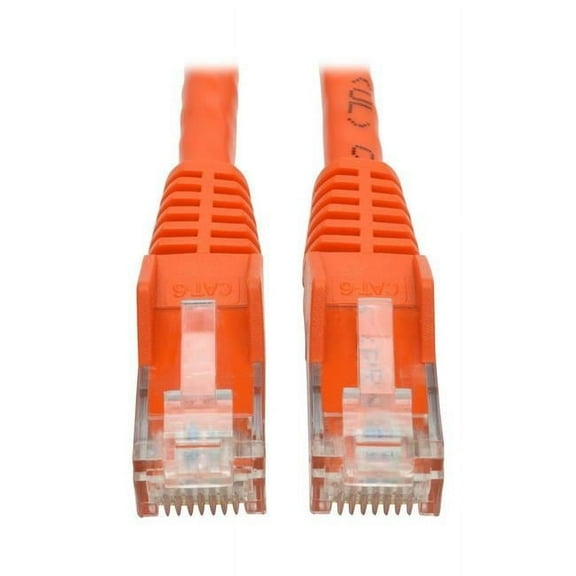 Cat6 Gigabit Ethernet Snagless Molded Patch Cable UTP RJ45 M & 550Mhz, Orange - 1 ft.