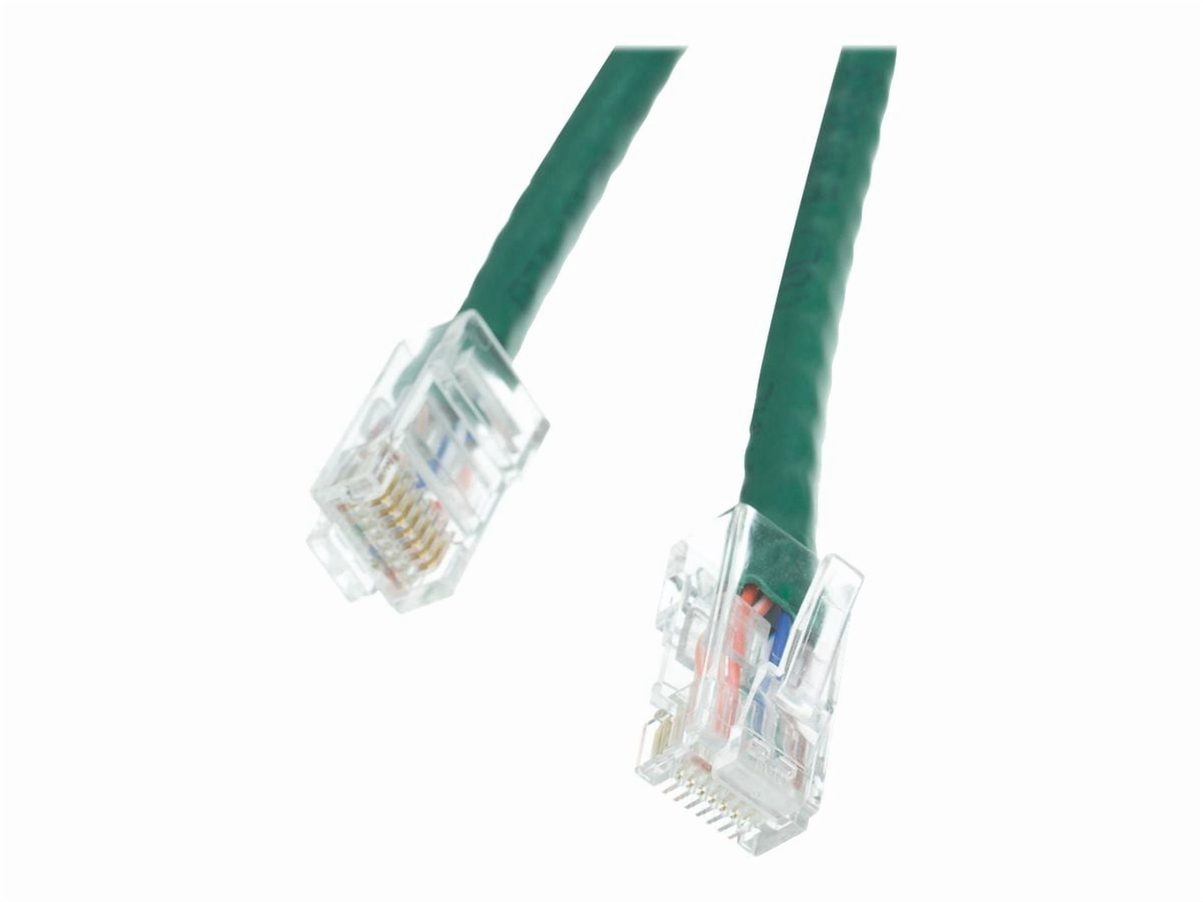Cat6 Green Ethernet Patch Cable, Bootless, 2 foot