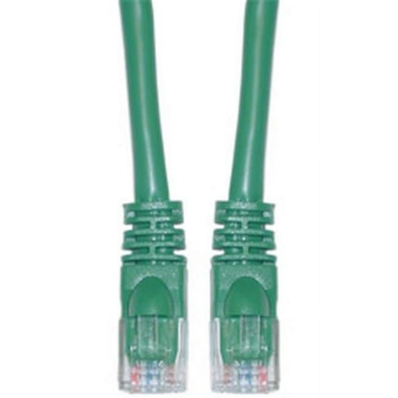 Cat6 Green Ethernet Patch Cable, Snagless Molded Boot, 5 foot