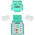 thumbnail image 1 of Cat6 Keystone Jack, Green, RJ45 Female to 110 Punch Down, 1 of 2