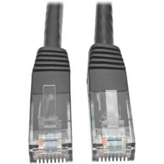 Cat6 Molded Male to Male Patch Cable, Black - 2 ft.