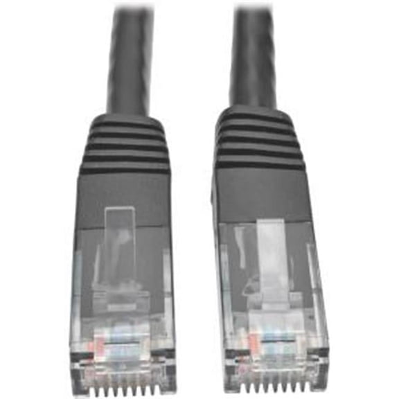 Cat6 Molded Male to Male Patch Cable, Black - 7 ft.