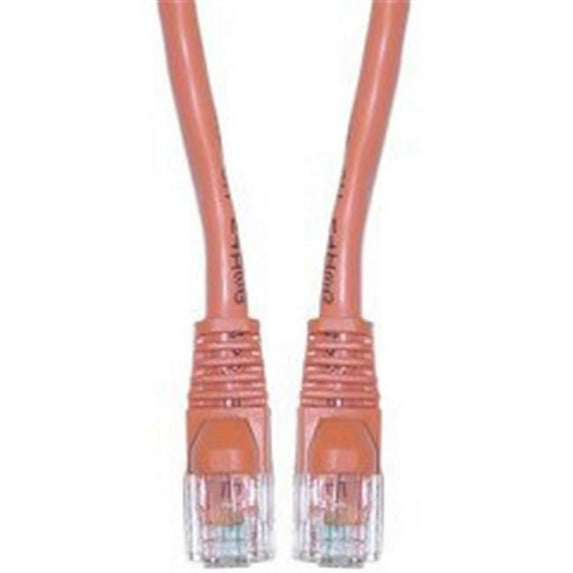 Cat6 Orange Ethernet Patch Cable Snagless Molded Boot 25 foot