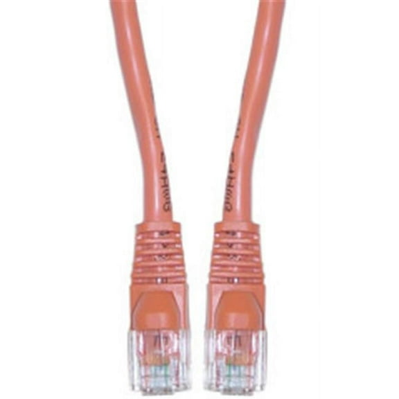 Cat6 Orange Ethernet Patch Cable Snagless Molded Boot 50 foot