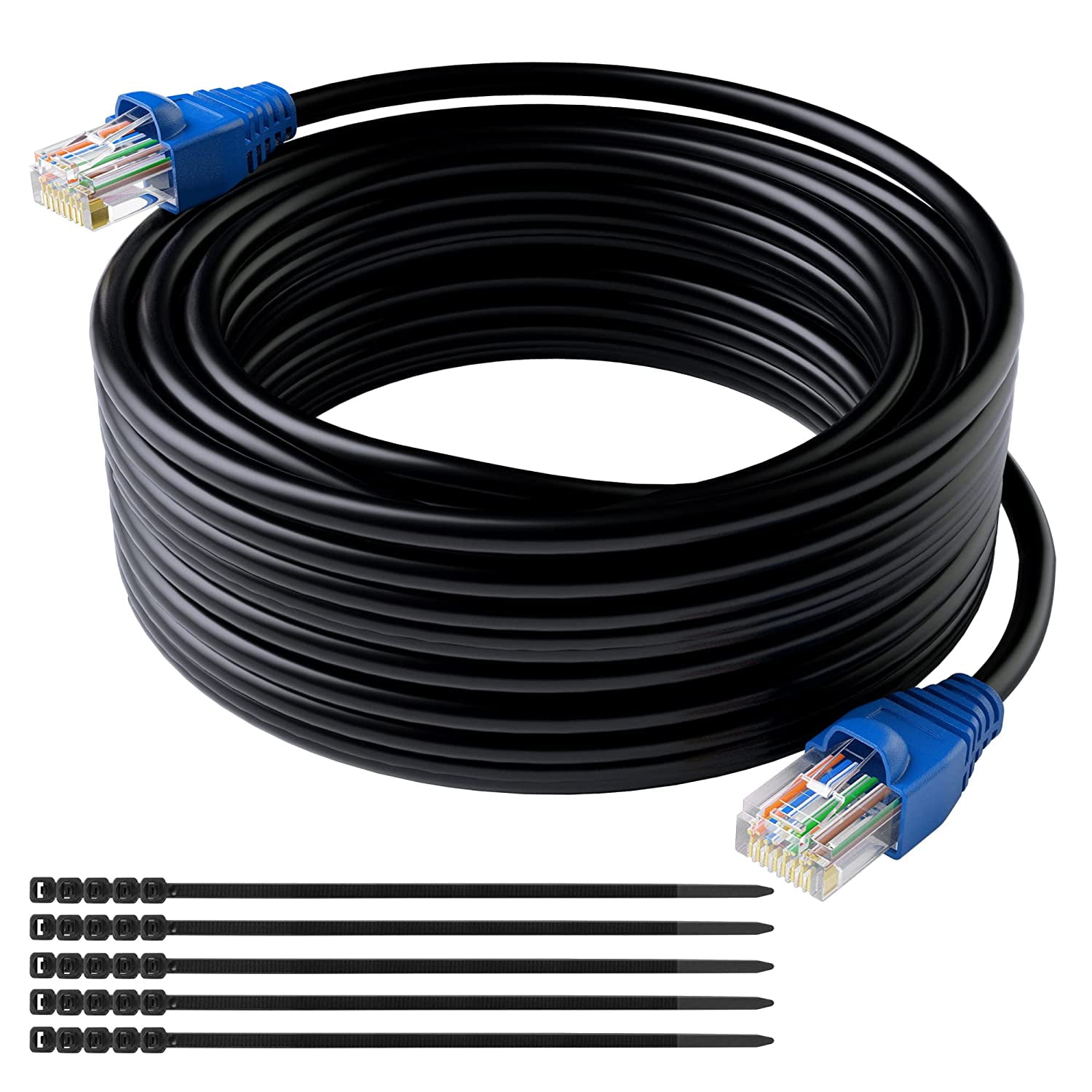 200-Foot Cat5e Ethernet Cable - UV Rated For Outdoor & Direct Burial Installation