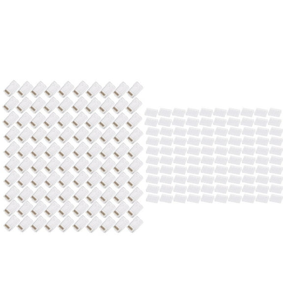 Cat6 RJ45 Ends Cable Creation Connector Ethernet Cable Crimp Connectors UTP Plug for Solid Wire Standard Cable