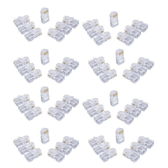 Cat6 RJ45 Networking Cable Ends, 8P8C Cat6 RJ45 Connectors Crimp On UTP Ethernet Connectors,High Performances Connectors