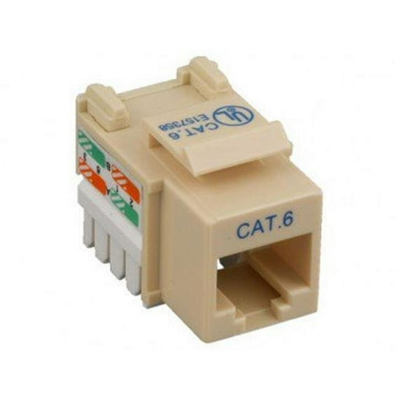 Cat6 RJ45 UTP 110 Type Punch Down Keystone Jack - Ivory