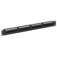 thumbnail image 1 of Manhattan 24-Port Cat6 Rackmount Patch Panel | Cable Management, Mountable Support Bar - 720786, 1 of 7