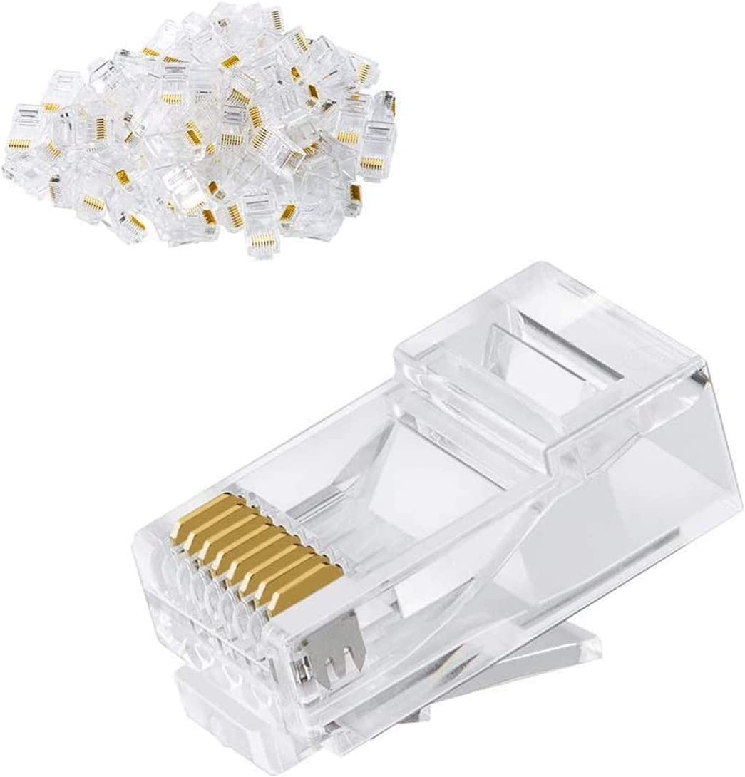 Cat6 Rj45 Connectors 100Pack Cat6 / Cat5E Rj45 Ends, Pass Through