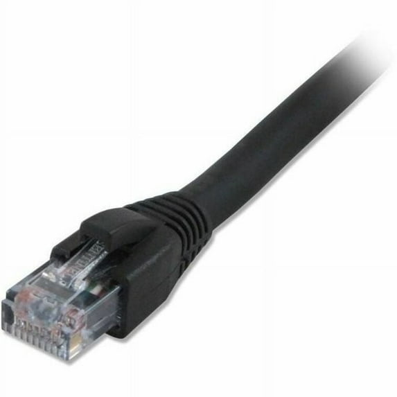 Cat6 Snagless Solid Shielded Black Patch Cable 75ft