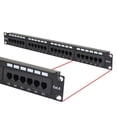 thumbnail image 1 of Cat6 UTP 24 Port Network LAN Patch Panel 1U 110 with cable management, 1 of 3