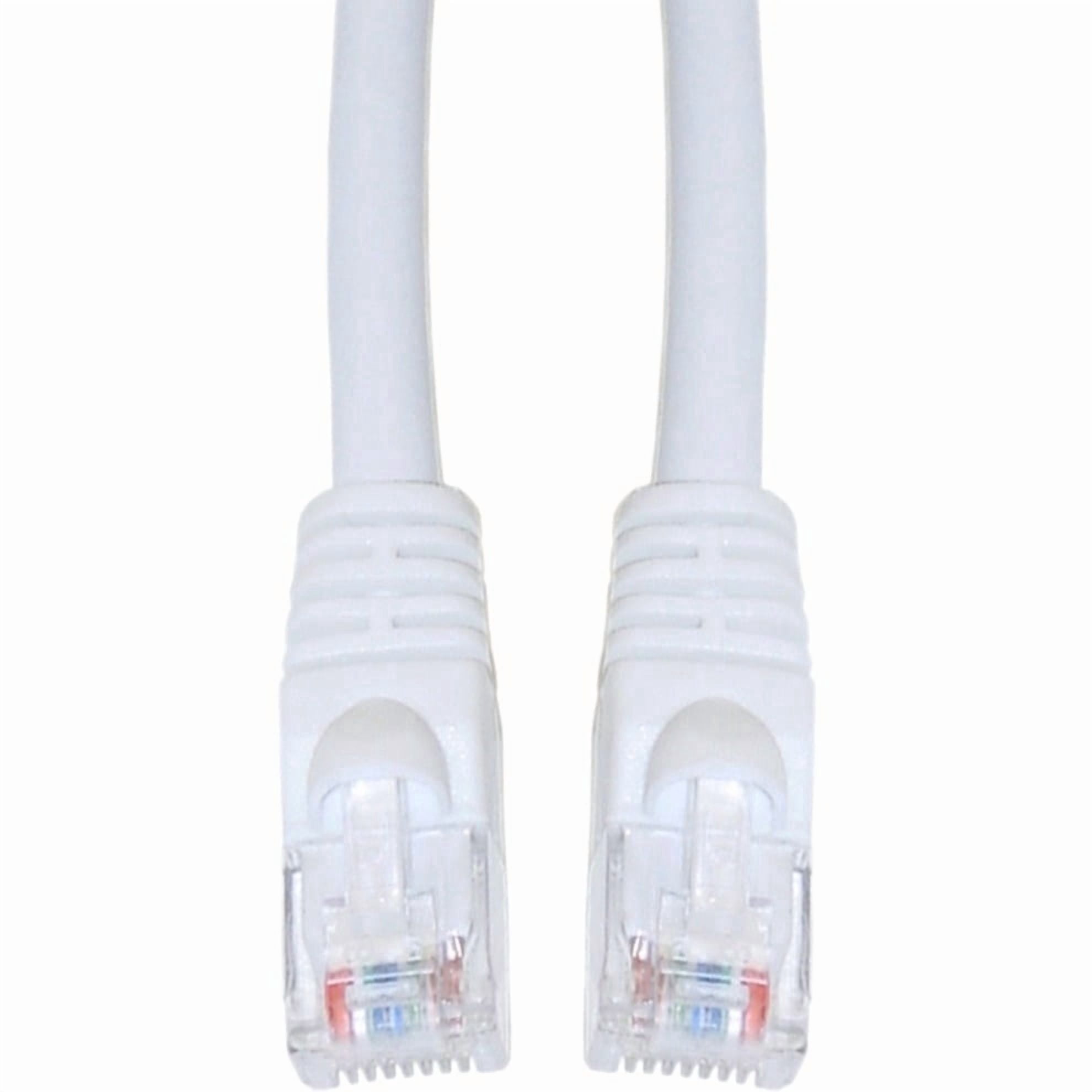 Cat6 White Ethernet Patch Cable, Snagless/Molded Boot, 200 foot
