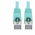 thumbnail image 1 of Cat6A 10G Certified Snagless Shielded RJ45 Male to Male PoE STP Network Patch Cable, Aqua - 10 ft., 1 of 1