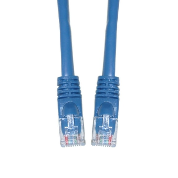 Cat6A Blue Ethernet Patch Cable, Snagless - Molded Boot, 500 Mhz, 5 Foot