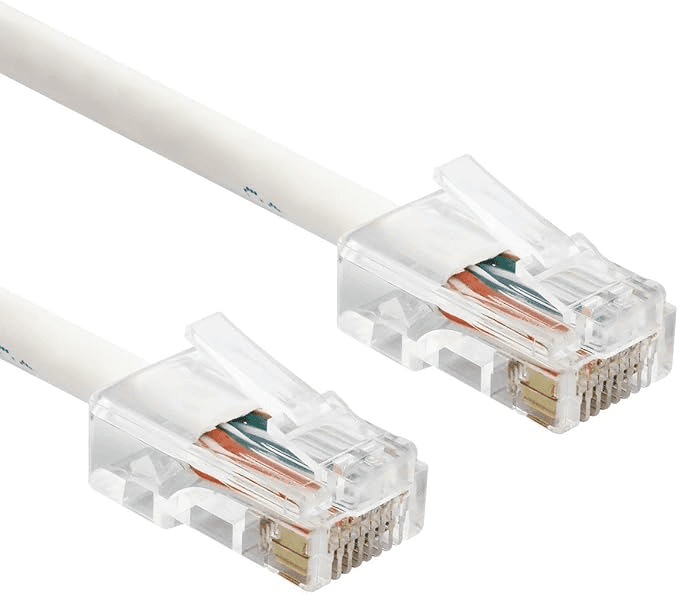 PHATSAT Cat6A Riser CMR Ethernet Cable, 23AWG Solid Copper UTP, 550MHz, Pass-Thru RJ45, UL ETL Made in USA (30 feet, White)