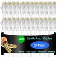 Cat6A Slim Patch Cable 10 Ft (24 Pack), Cat6A Patch Cable For