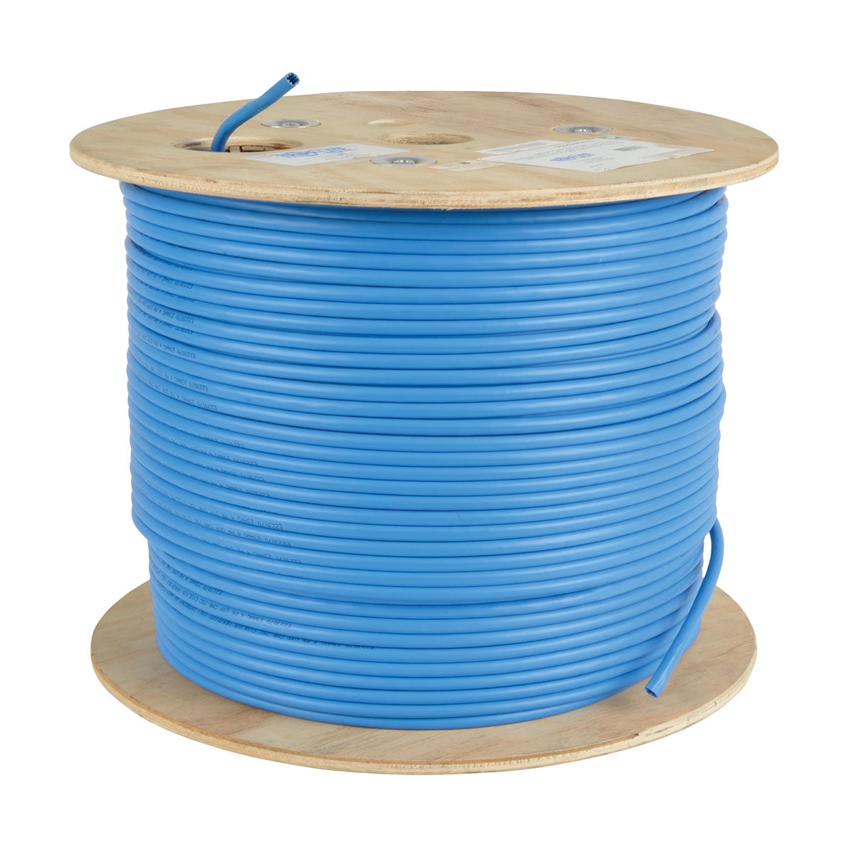 Cat6a 10G Bulk UnShielded Solid-Core PVC CMR Cable, Blue, 1000 ft.