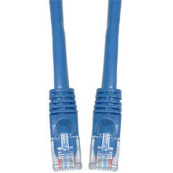 Cat6a Blue Ethernet Patch Cable Snagless Molded Boot 500 MHz 50 foot