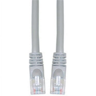 Cat6a Gray Ethernet Patch Cable  Snagless Molded Boot  500 MHz  50 foot