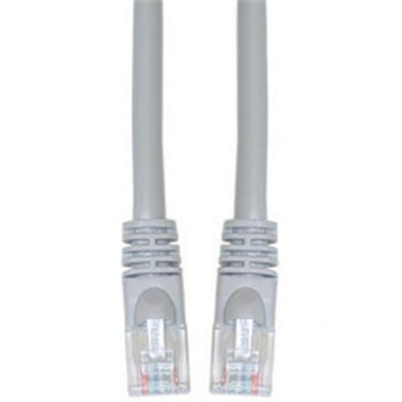 Cat6a Gray Ethernet Patch Cable Snagless Molded Boot 500 MHz 50 foot