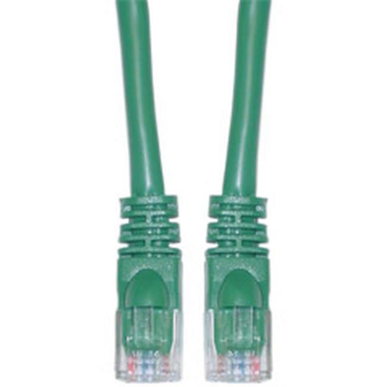 Cat6a Green Ethernet Patch Cable  Snagless Molded Boot  500 MHz  15 foot