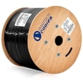 thumbnail image 1 of Cat6a Plenum Cable 1000ft, 100% Solid Copper, 23 AWG, 750MHz, PoE++, UTP, 10GB BlacK, 1 of 8