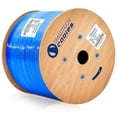 thumbnail image 1 of Cat6a Plenum Cable 1000ft, 100% Solid Copper, 23 AWG, 750MHz, PoE++, UTP, 10GB Blue, 1 of 7