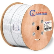 Cat6a Plenum Cable 1000ft - Certified 100% Solid Pure Copper, 23 AWG, 750 MHz, PoE++, UTP 10 GB High Speed