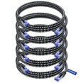 thumbnail image 1 of Cat7 Ethernet Cable 3ft, 5-Pack (Black) - Braided High-Speed Network LAN Cables for Gaming, Streaming, Router, Modem, PC, PS5, Xbox - Durable & Tangle-Free Design, 5-Pack, 1 of 7
