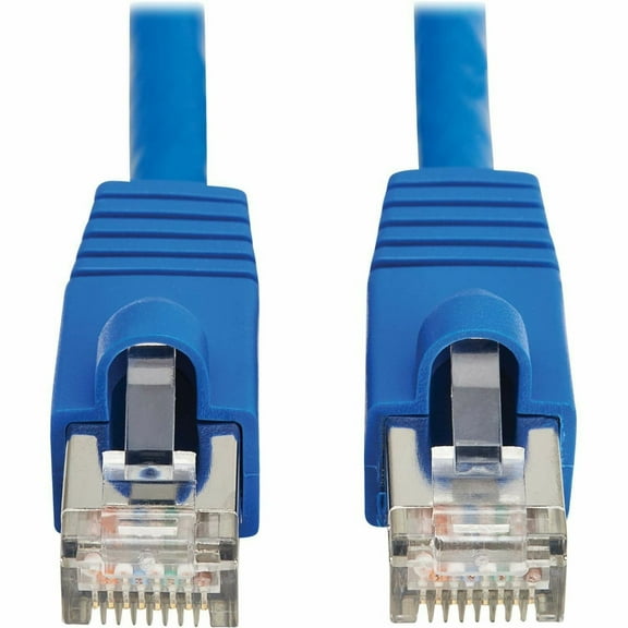 Eaton Tripp Lite Series Cat8 40G Snagless SSTP Ethernet Cable RJ45 M/M PoE Blue 1 ft. 0.3 m