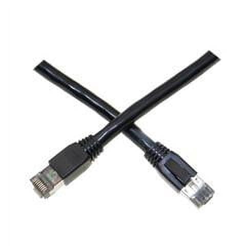 Cat8 Black S/FTP Ethernet Patch Cable, Molded Boot, 40Gbps - 2000MHz, 4-Pair 24AWG Stranded pure copper, RJ45 Male, 1 foot